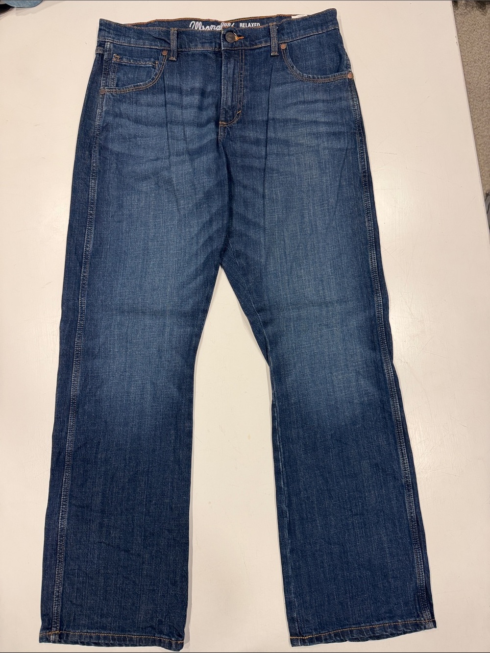 Wrangler Relaxed Bootcut Jeans in Dark Blue